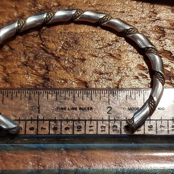 heavy double twisted sterling .925 cuff - Picture 6 of 6